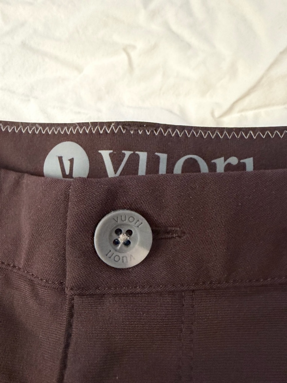 VUORI Men's Meta Athletic Slim Fit Pants Chestnut Eggplant 34 L LONG - Picture 15 of 15